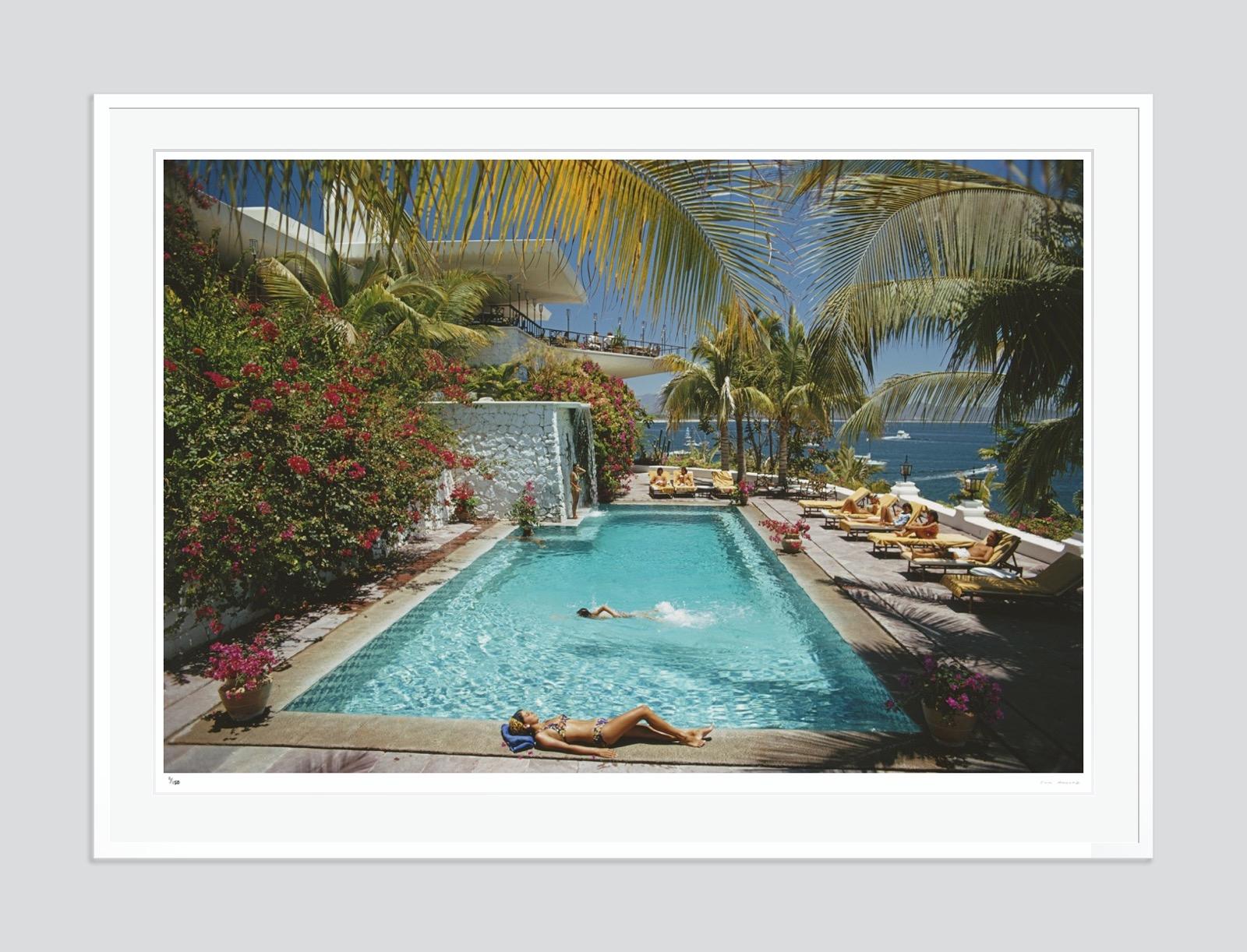 Pool At Las Hadas 1974 Slim Aarons Estate Stamped Edition  For Sale 3