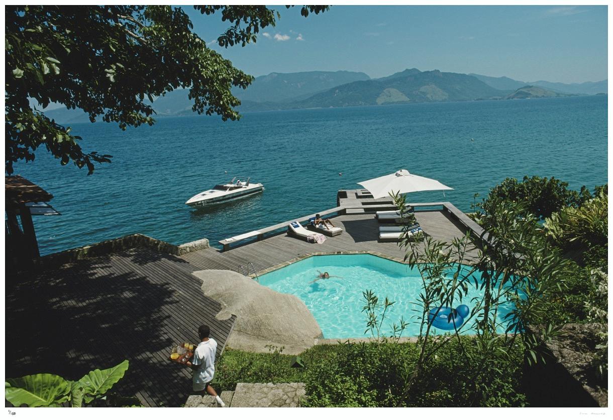 Pool By The Sea 1985 - Slim Aarons Estate Stamped