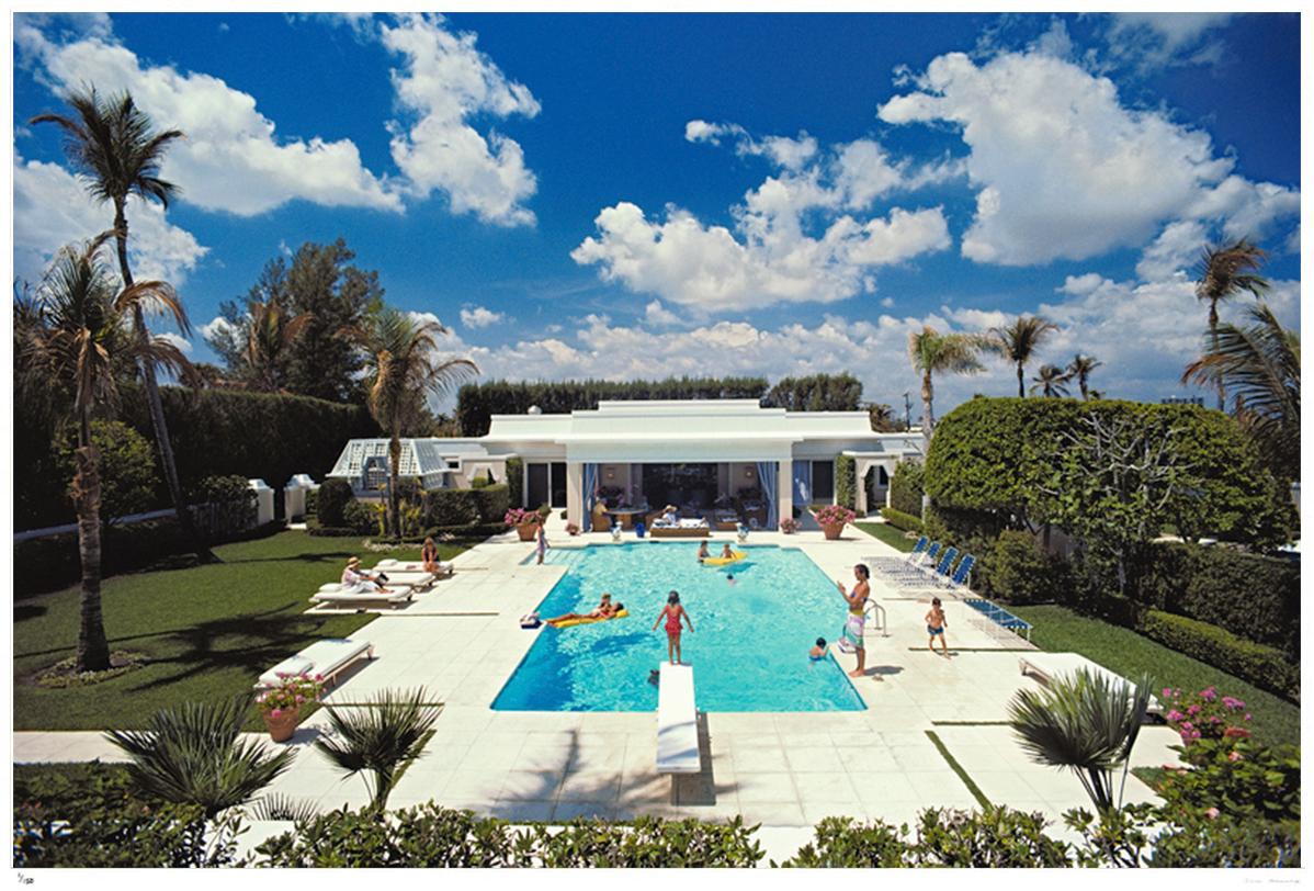 Pool In Palm Beach 1985 - Slim Aarons Estate Stamped