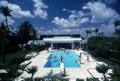 Pool In Palm Beach Slim Aarons Estate Stamped Print