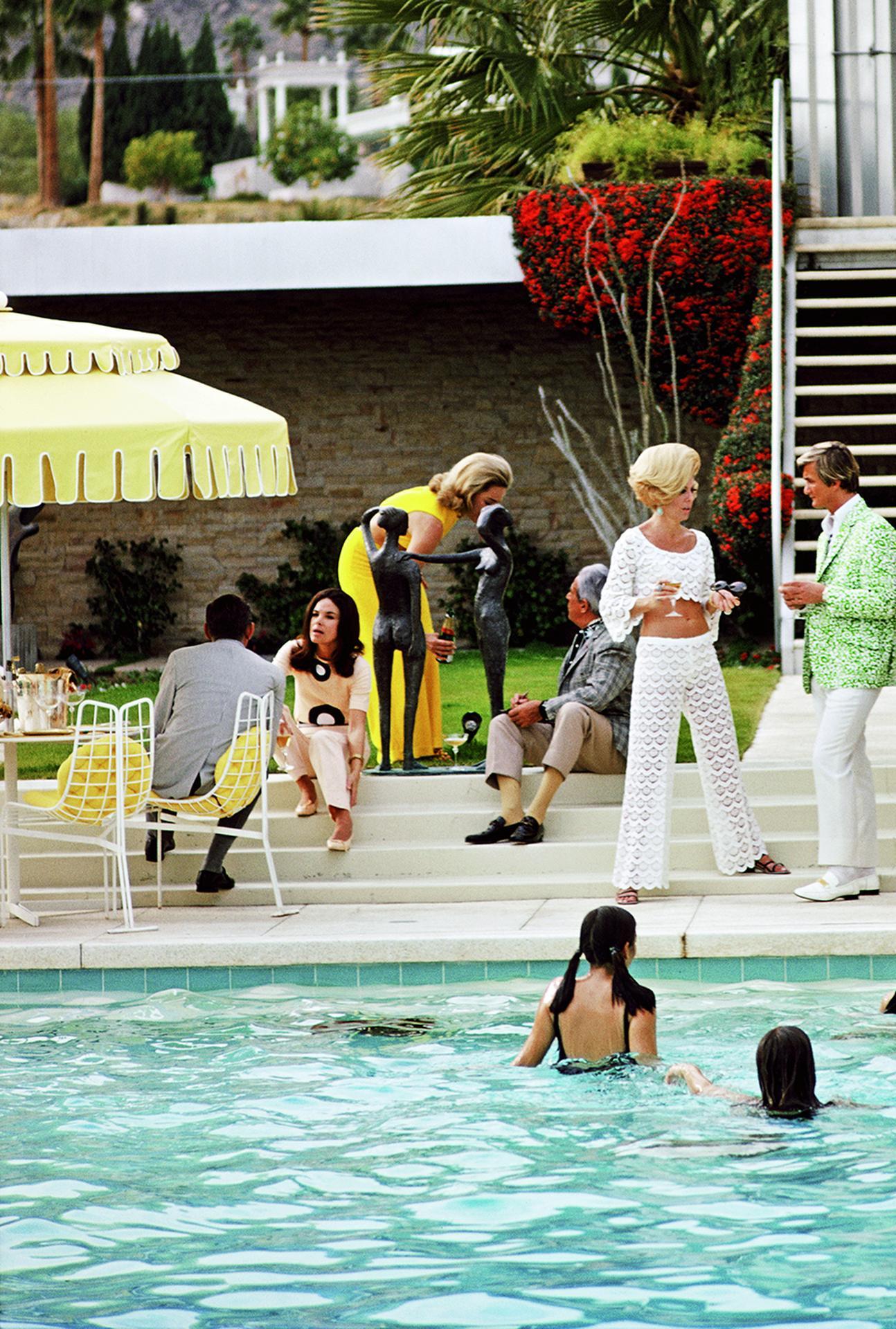 Pool Party on the Steps, Palm Springs Poolside Series, Estate Edition For Sale 2