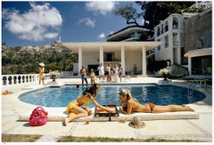 Poolside Backgammon 1972 - Slim Aarons Estate Stamped