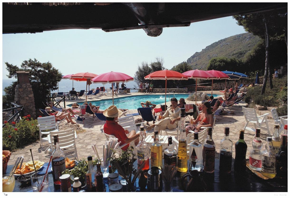 Poolside Bar 1980 - Slim Aarons Estate Stamped