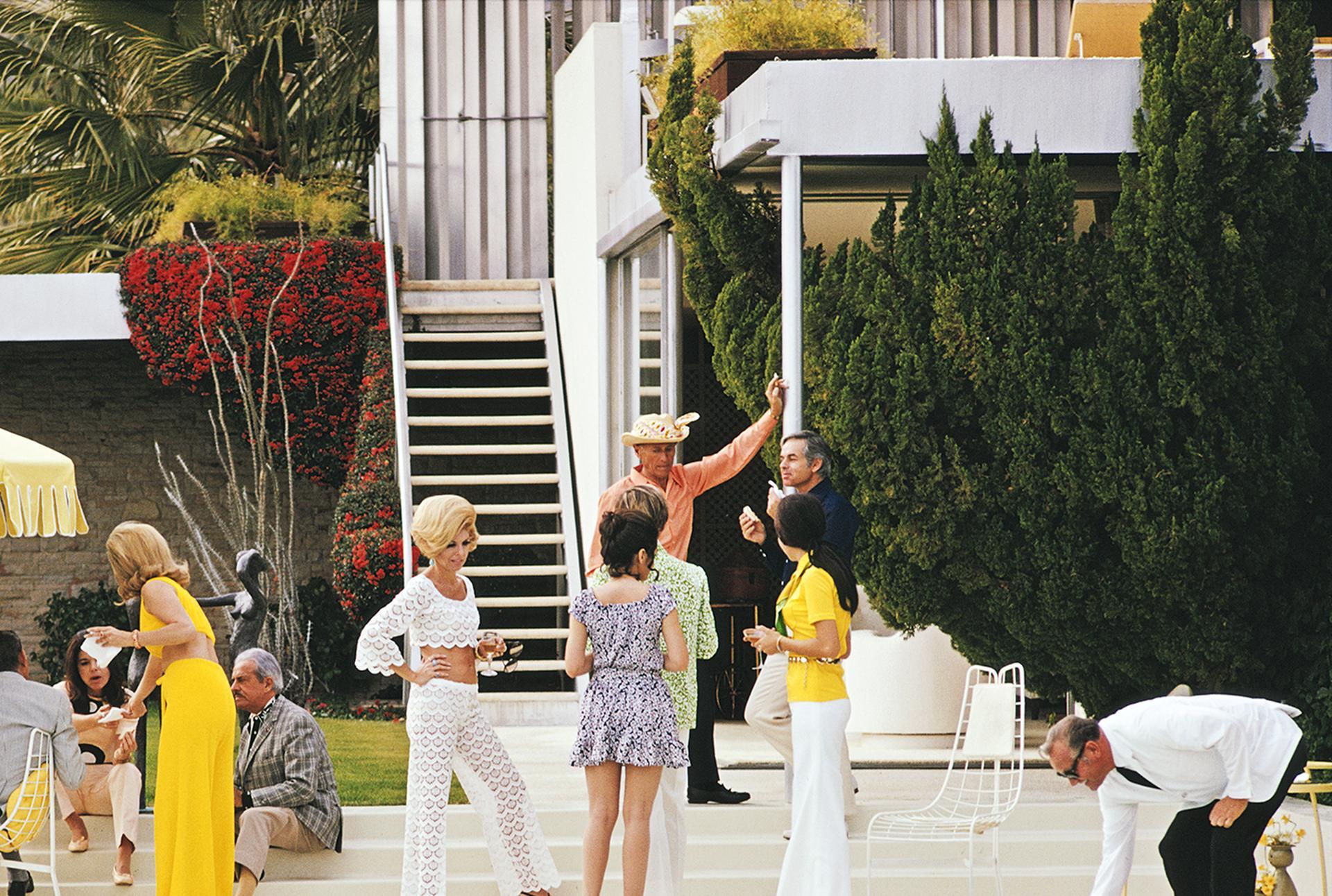 Poolside Entertaining, Palm Springs, Estate Edition, Portrait Photograph For Sale 4