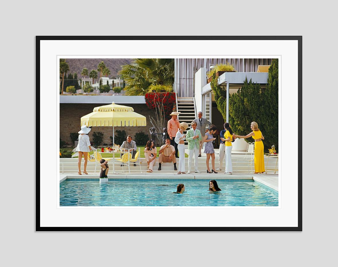 Poolside Gathering 1970 Slim Aarons Estate Stamped Edition  For Sale 3