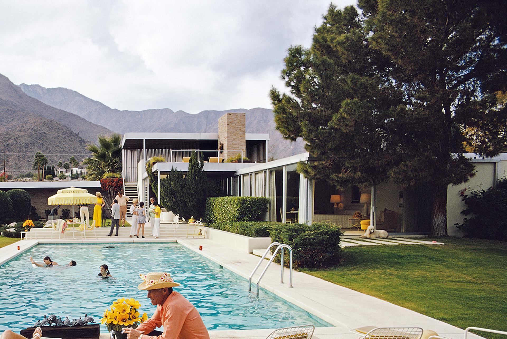 Poolside Interruption, Palm Springs Poolside Series, Estate Edition - Realist Photograph by Slim Aarons