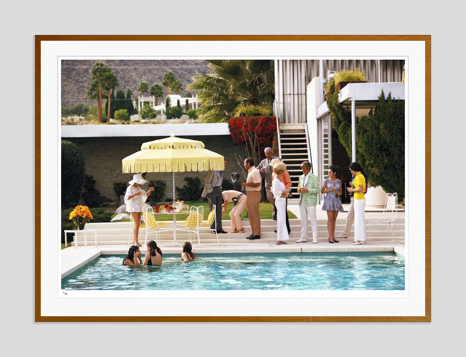 Poolside Party 1970 Slim Aarons Estate Stamped Edition  For Sale 3