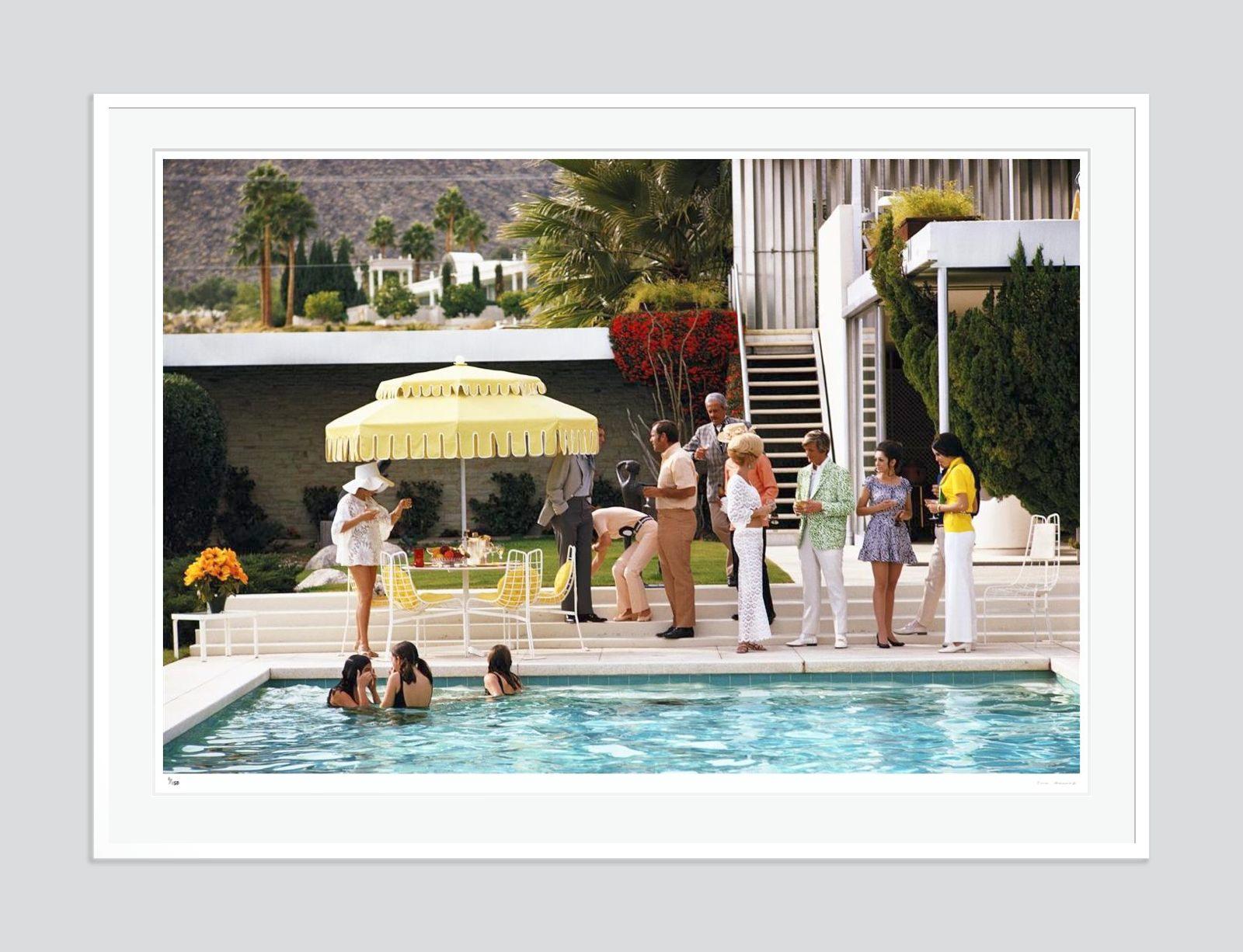 Poolside Party 1970 Slim Aarons Estate Stamped Edition  For Sale 4