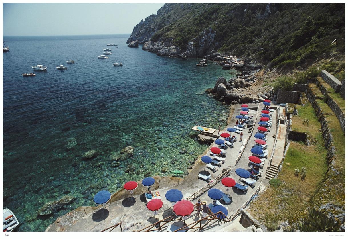Porto Ercol Beach 1991 - Slim Aarons Estate Stamped