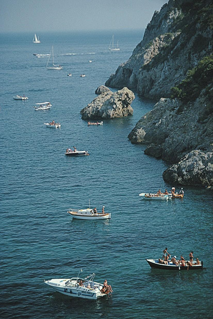 Slim Aarons Landscape Photograph - Porto Ercole Boats - Limited Edition Estate Stamped Digital C-Type Photograph