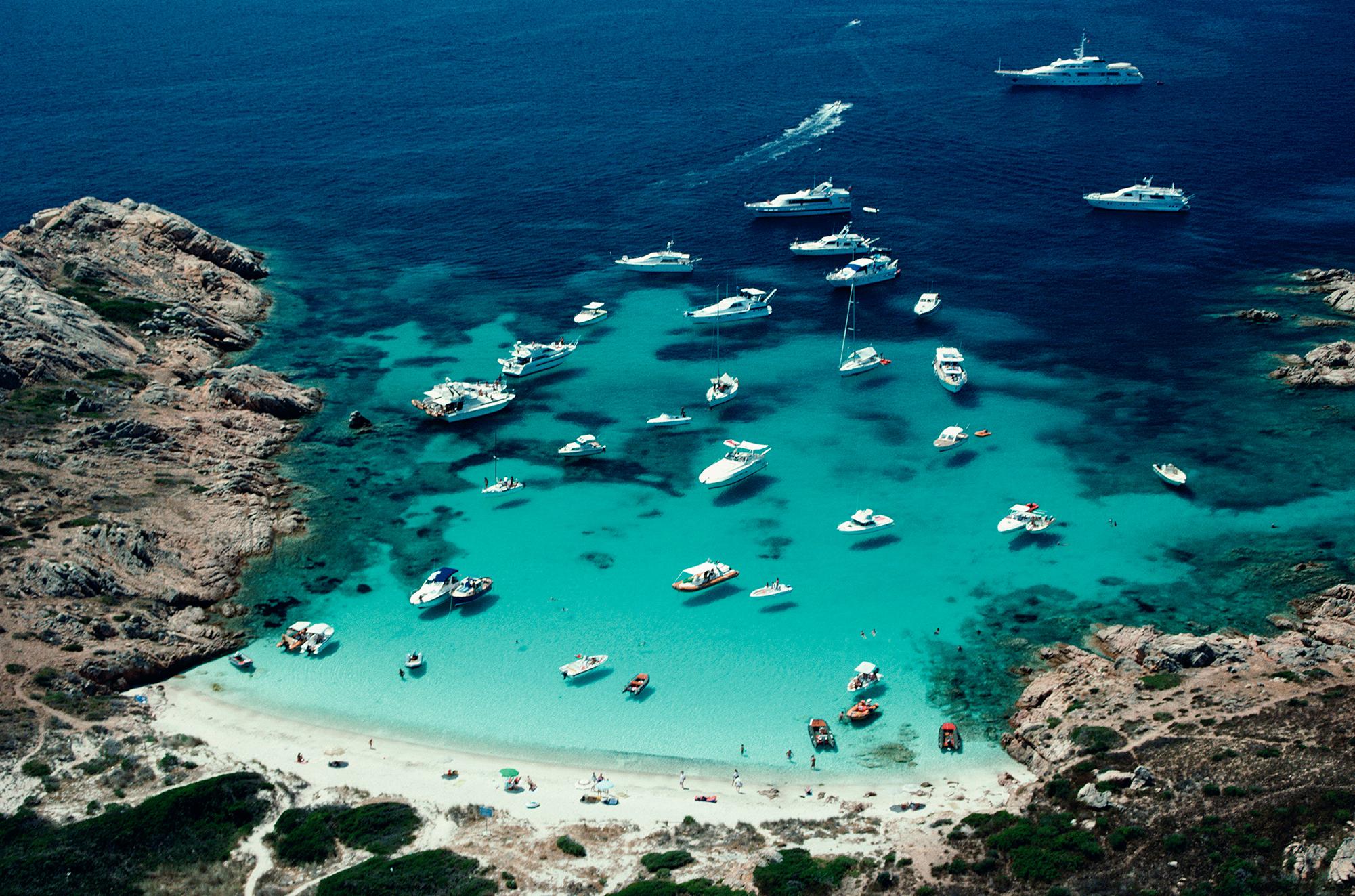 Slim Aarons Color Photograph - Porto Rotondo, Estate Edition (Yachts in Sardinia, Italy)