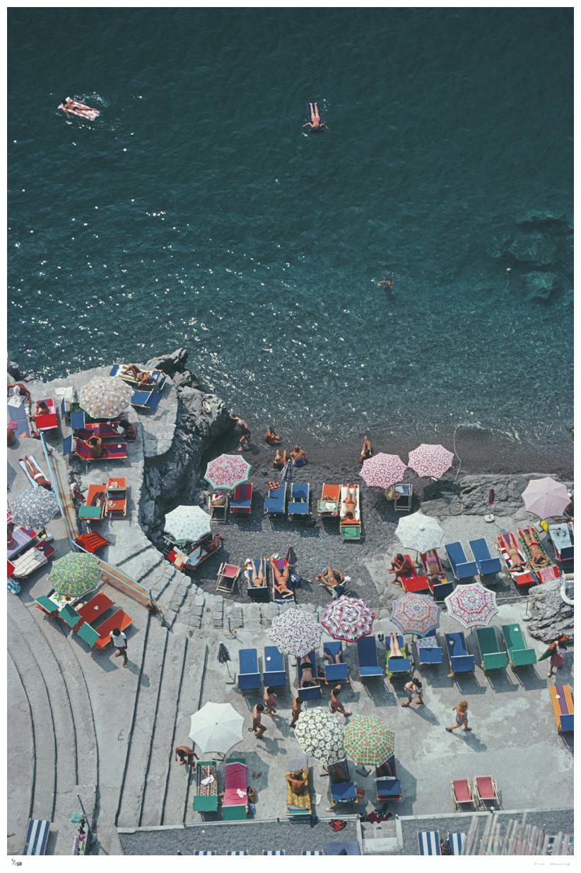 Positano Beach 1979 - Slim Aarons Estate Stamped