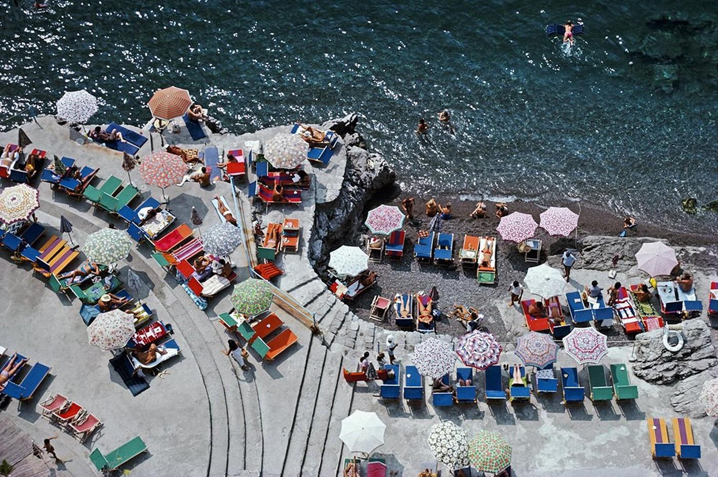 Positano Beach, 1979 - Limited Edition Estate Stamped Digital C-Type Photograph