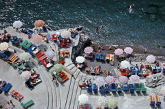 Used Positano Beach by Slim Aarons (Seascape Photography, Landscape Photography)