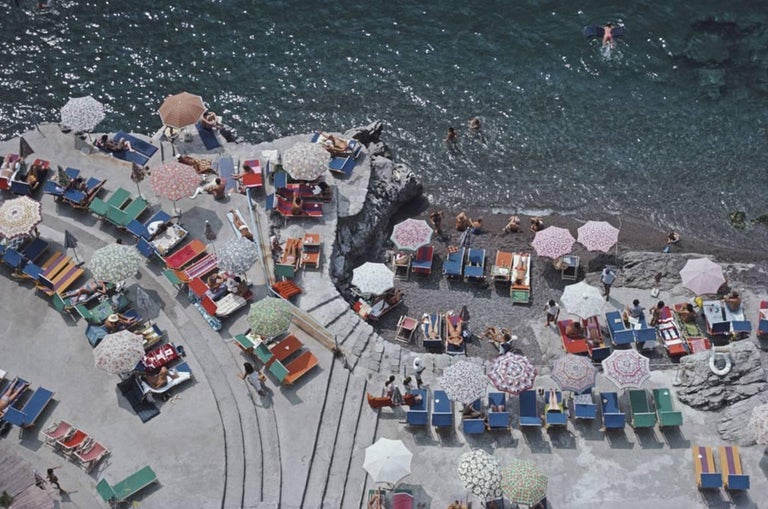 Slim Aarons Positano Beach Estate Edition Positano Beach Slim Aarons Estate Edition Photograph By