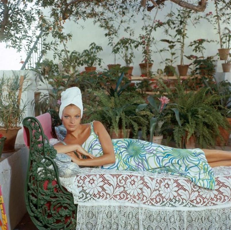 Quiet Afternoon 
1980
by Slim Aarons

Slim Aarons Limited Estate Edition

Brigitte Lapp Fonda reclines amidst the foliage in Marbella, circa 1980.

unframed
c type print
printed 2023
16×16 inches - paper size


Limited to 150 prints only –