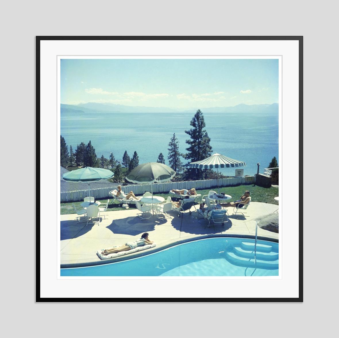Relaxing At Lake Tahoe 1959 Slim Aarons Estate Stamped Edition  For Sale 3