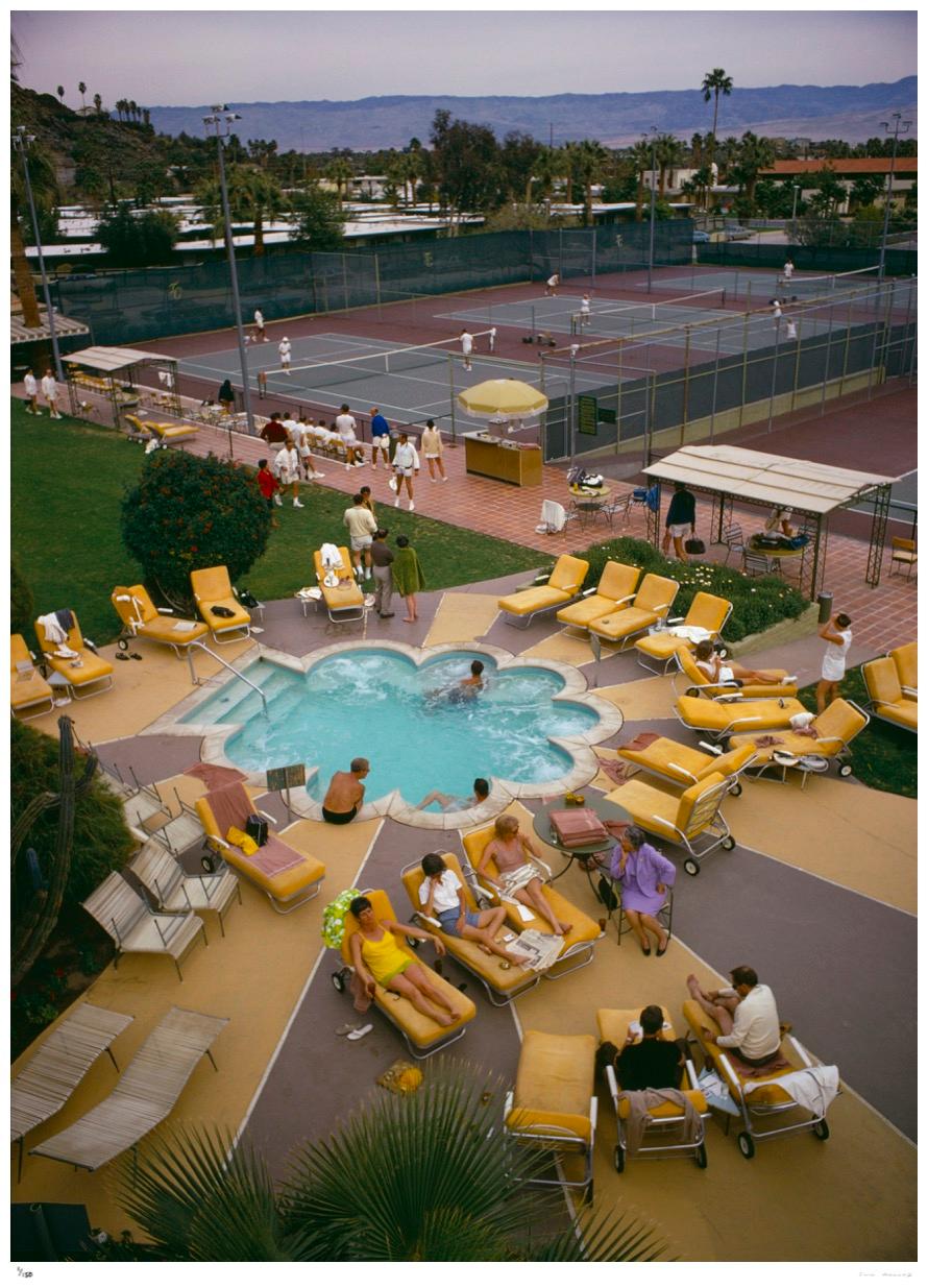 Relaxing At The Club 1970 - Slim Aarons Estate Stamped