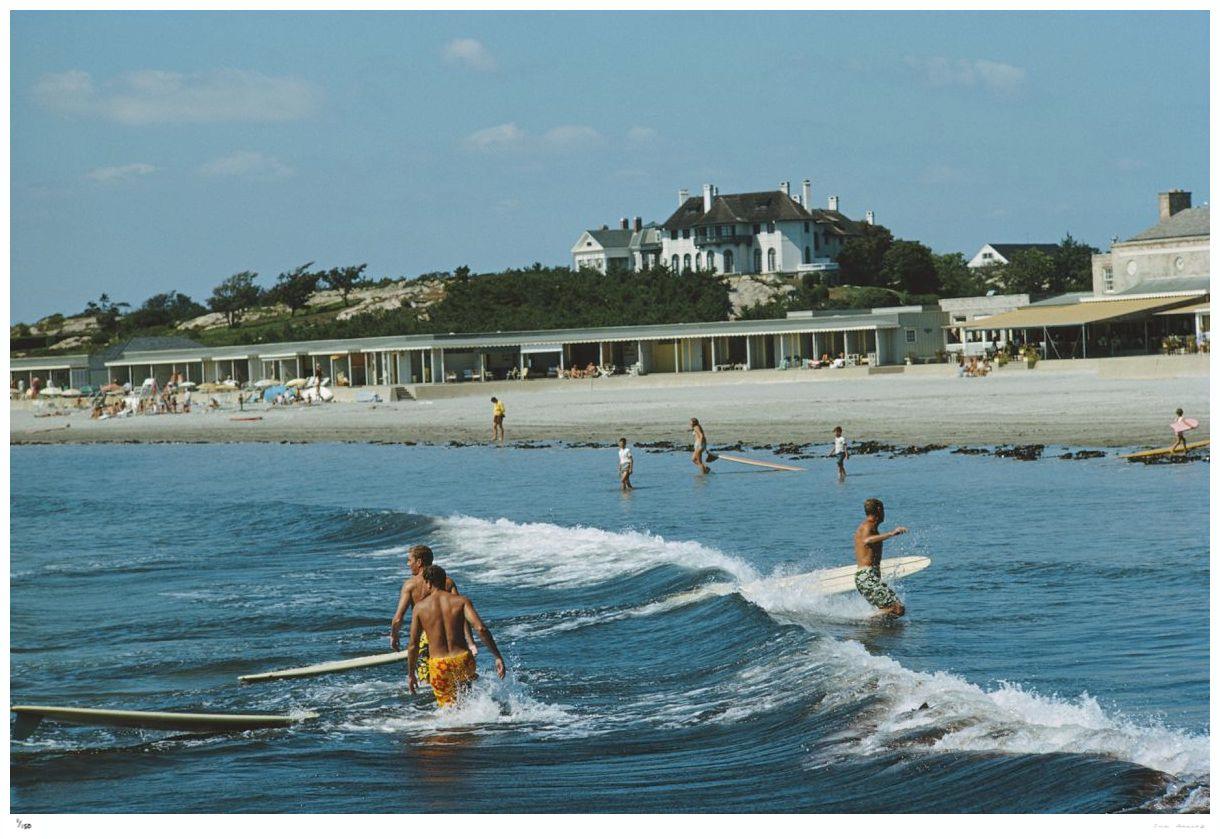 Rhode Island Surfers 1965 - Slim Aarons Estate Stamped