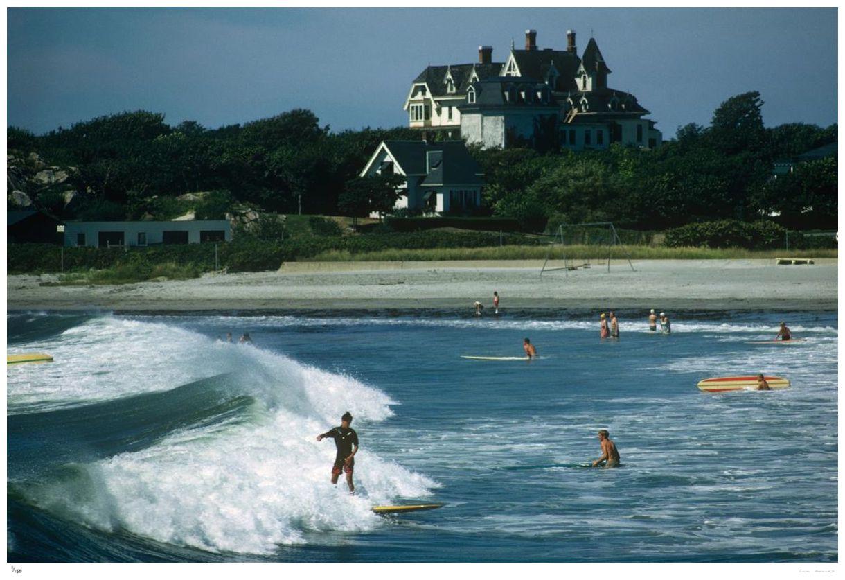 Rhode Island Surfers 1965 - Slim Aarons Estate Stamped