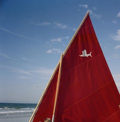 Barca a vela a San Diego, edizione “Estate”, fotografia in stile Mid-Century Modern