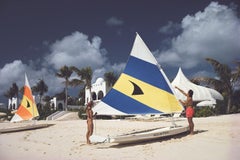 Sailing In Anguilla Slim Aarons Estate Stamped Print