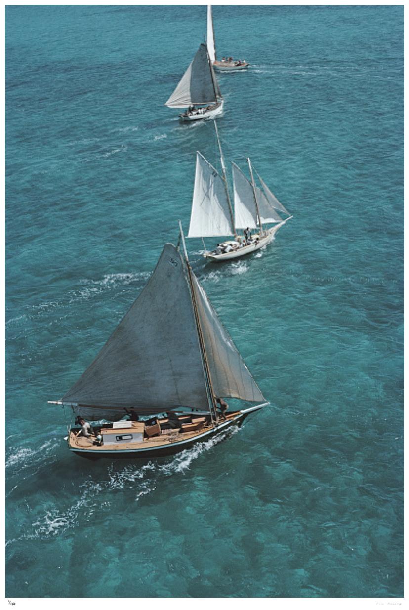Sailing In The Bahamas 1964 - Slim Aarons Estate Stamped