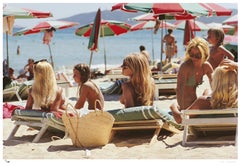 Saint-Tropez Beach 1971- Slim Aarons Estate Stamped