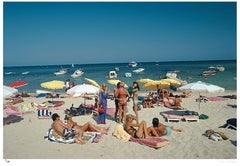 Spiaggia di Saint-Tropez 1977 - Timbro dell'azienda Slim Aarons