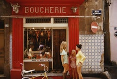 Saint-Tropez Boucherie, Côte d'Azur, Photographie Estate Edition, Rouge Classique