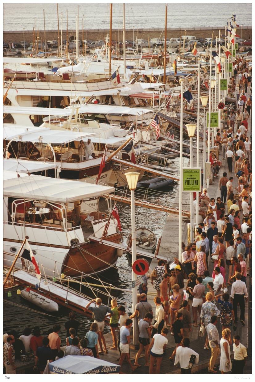 Saint-Tropez Seafront 1970 - Slim Aarons Estate Stamped