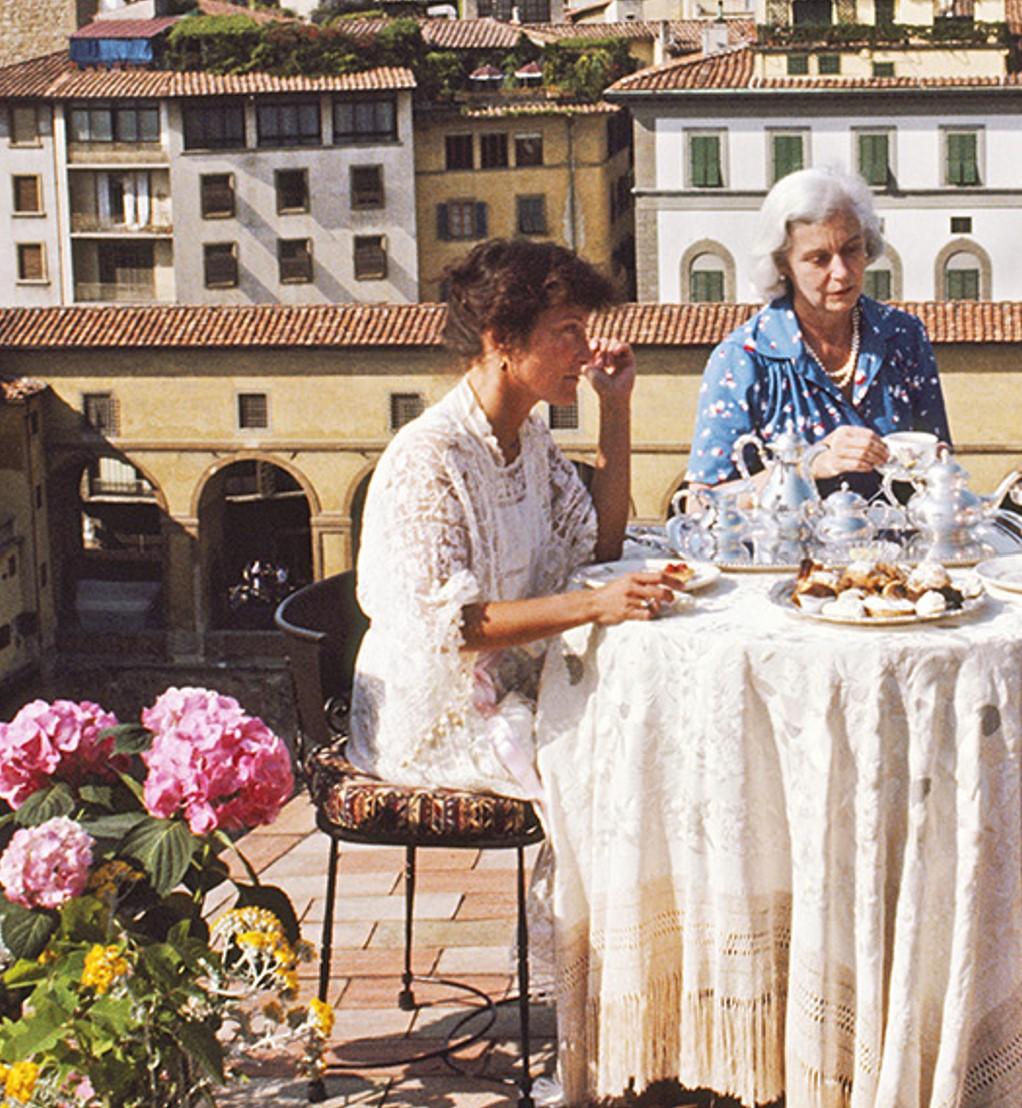 Santa and Serena Antonelli - Coffee al Fresco Florence Rooftop Landscape Views by Slim Aarons

16 x 20