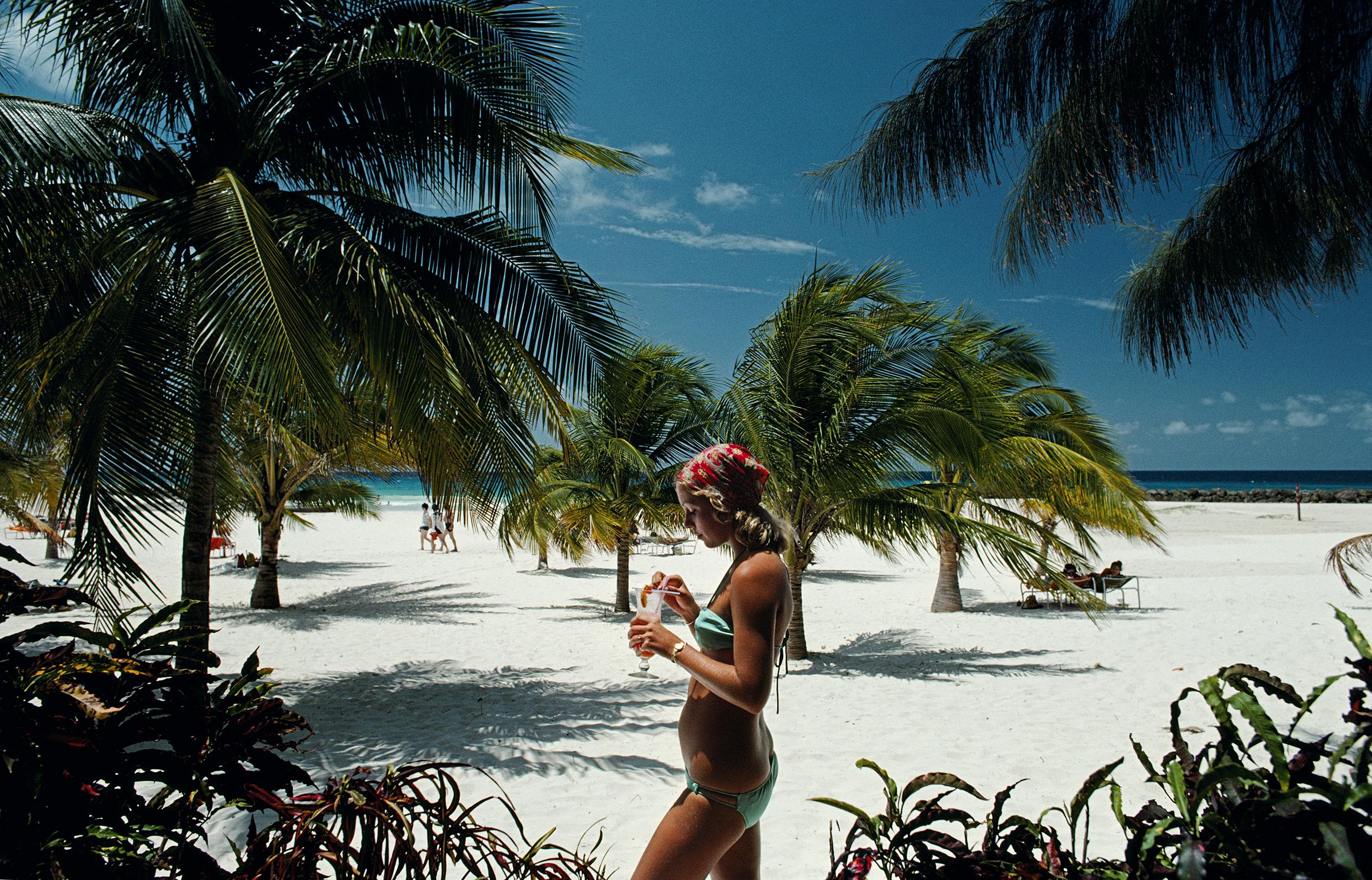 Slim Aarons Color Photograph - Sarah Marson Williams, Barbados, Estate Edition, Portrait Photograph