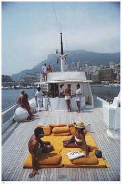 Scotti’s Yacht 1981 - Slim Aarons Estate Stamped