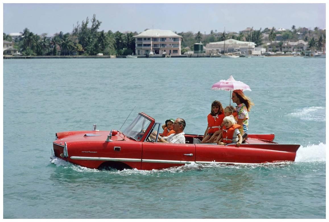 Slim Aarons Landscape Photograph - Sea Drive, Estate Edition, Amphicar in Nassau