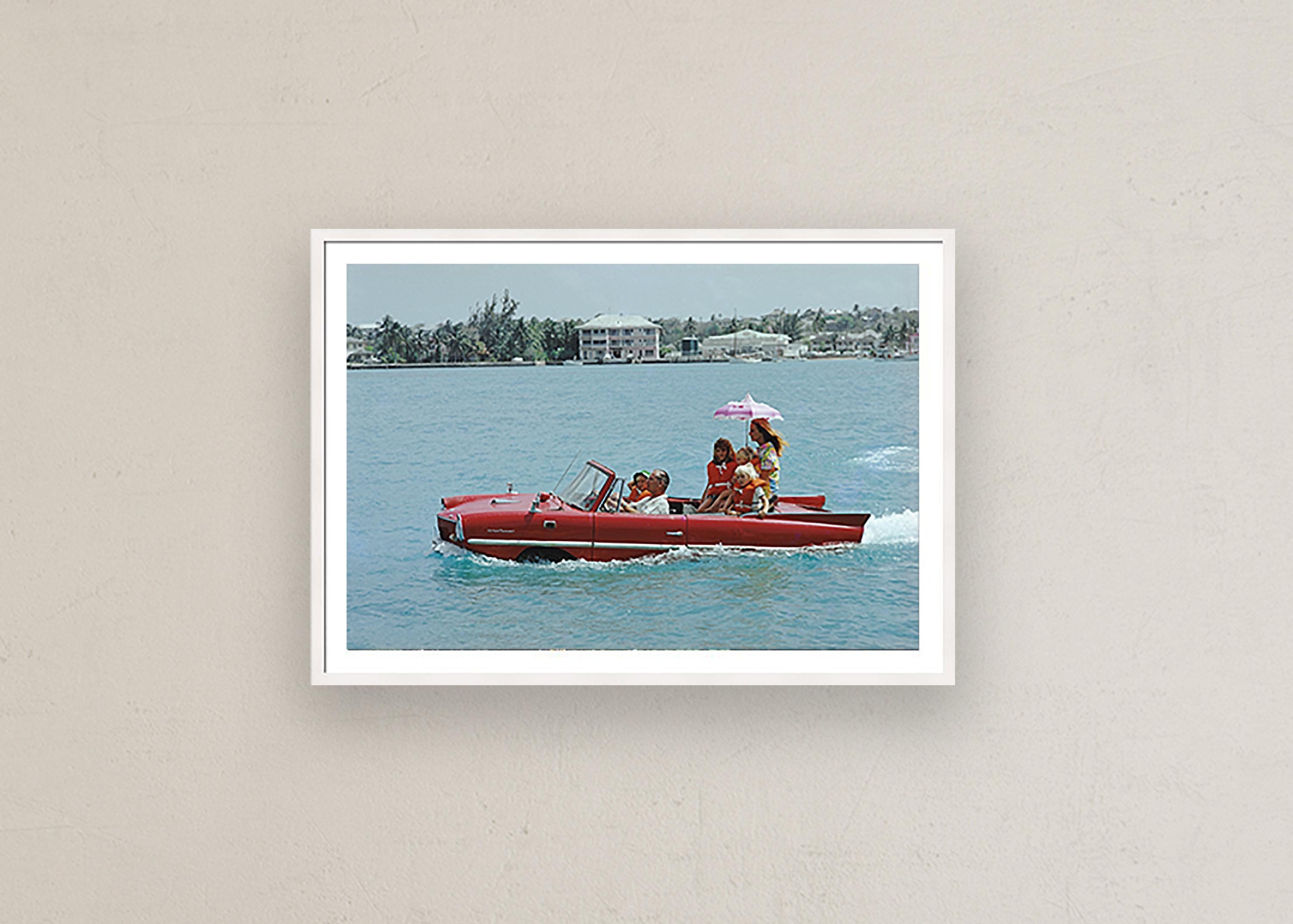 Sea Drive, Estate Edition  Seascape Photograph with Amphicar in Nassau For Sale 4