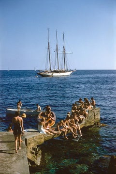 Seafront Hangout C-Type Print by Slim Aarons, 1954, 30x20\" Estate