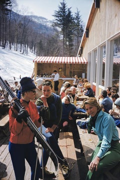 Ski Fashion At Sugarbush Slim Aarons Estate Stamped Print