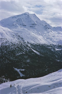 Ski Slope In St. Moritz, Estate Edition, Mid-Century Modern Photograph