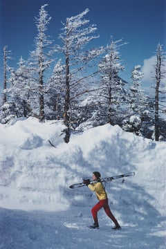 Skier in Vermont, Slim Aarons - 20th century Photography, Snow, Winter, Mountain