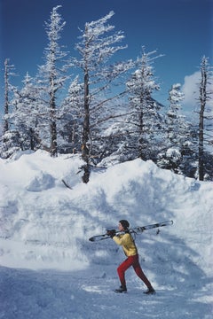 Skier In Vermont, USA, Estate Edition, Mid-Century Modern Photograph