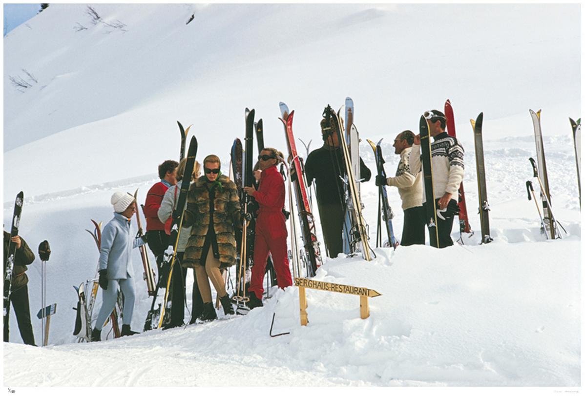 Skiers at Gstaad 1969 - Slim Aarons Estate Stamped