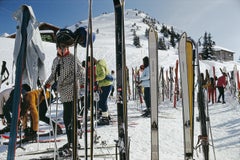 Skiers At Gstaad, Switzerland, Estate Edition, Mid-Century Modern Photograph