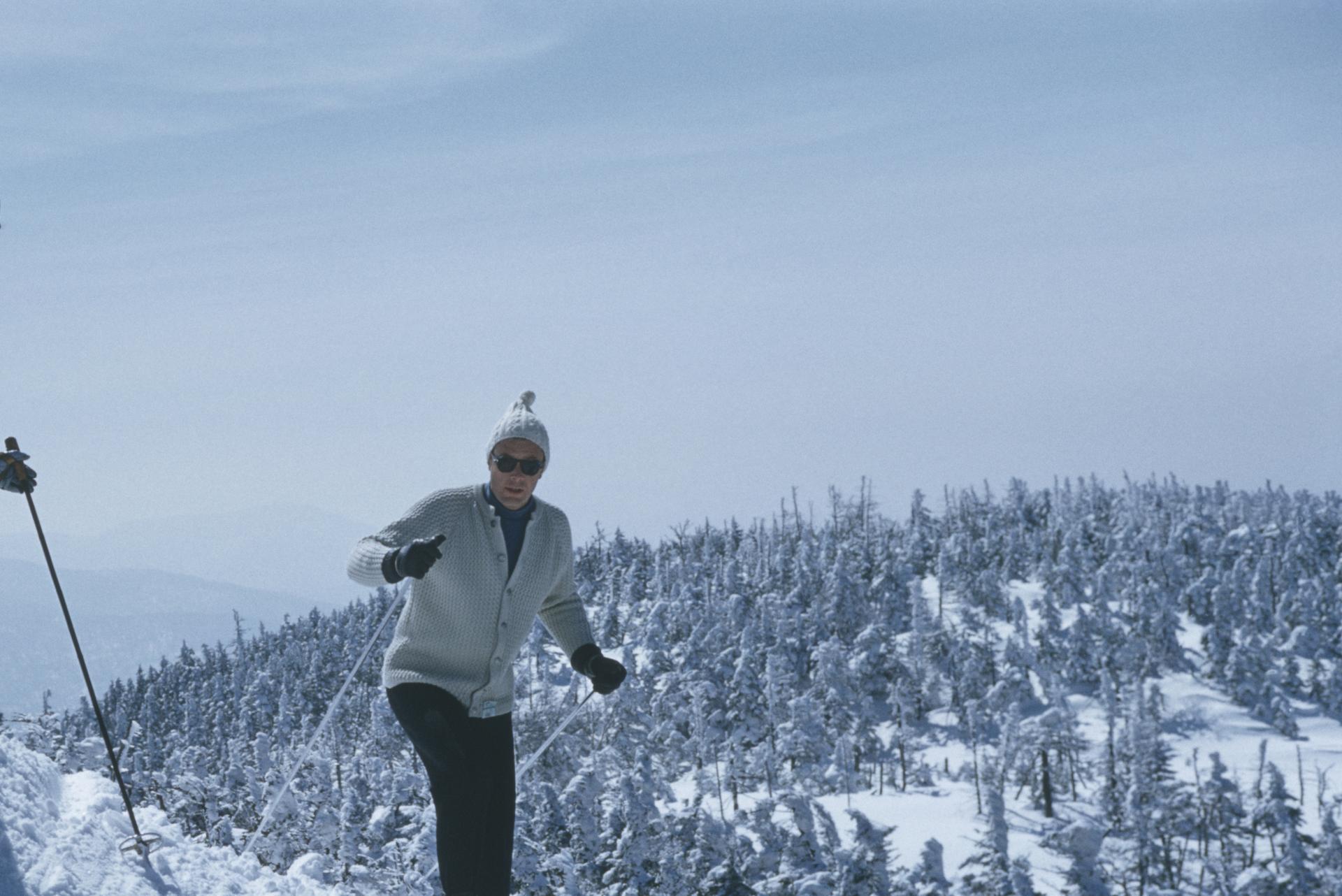Skiers At Sugarbush, Vermont, Estate Edition, Winter Landscape Photograph For Sale 4