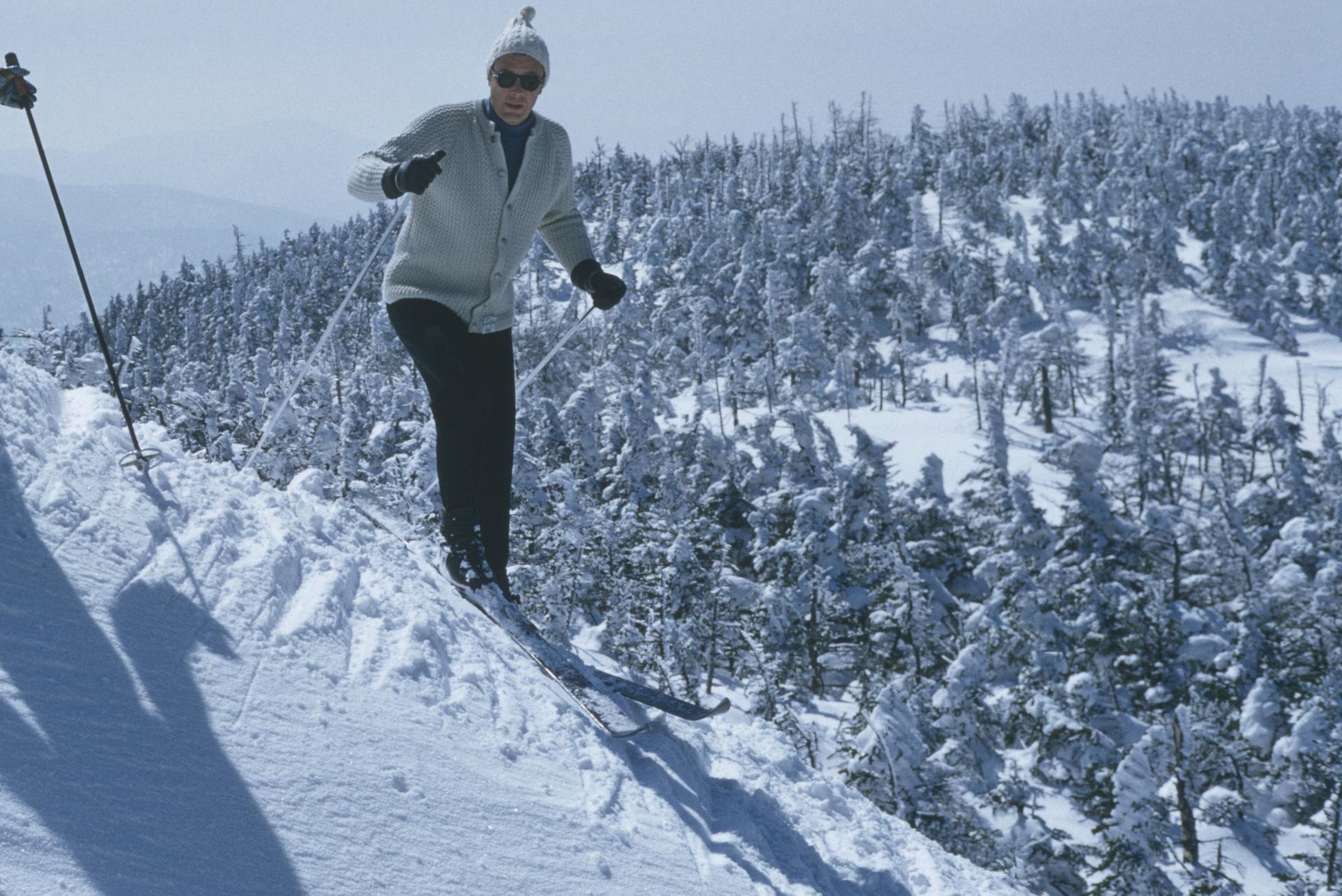 Skiers At Sugarbush, Vermont, Estate Edition, Winter Landscape Photograph For Sale 6