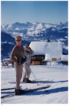 Skiers In Gstaad 1961 - Slim Aarons Estate Stamped