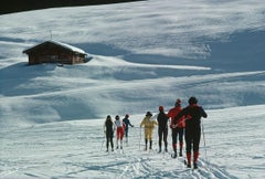 Skiers in Lech by Slim Aarons (Landscape Photography, Figurative Photography)