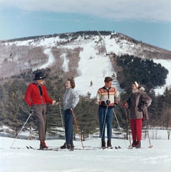 Skiing In New Hampshire Slim Aarons Estate Stamped Print