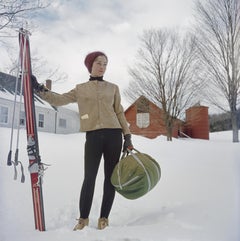 Skiing In Stowe, Vermont, édition de succession, photographie de portrait
