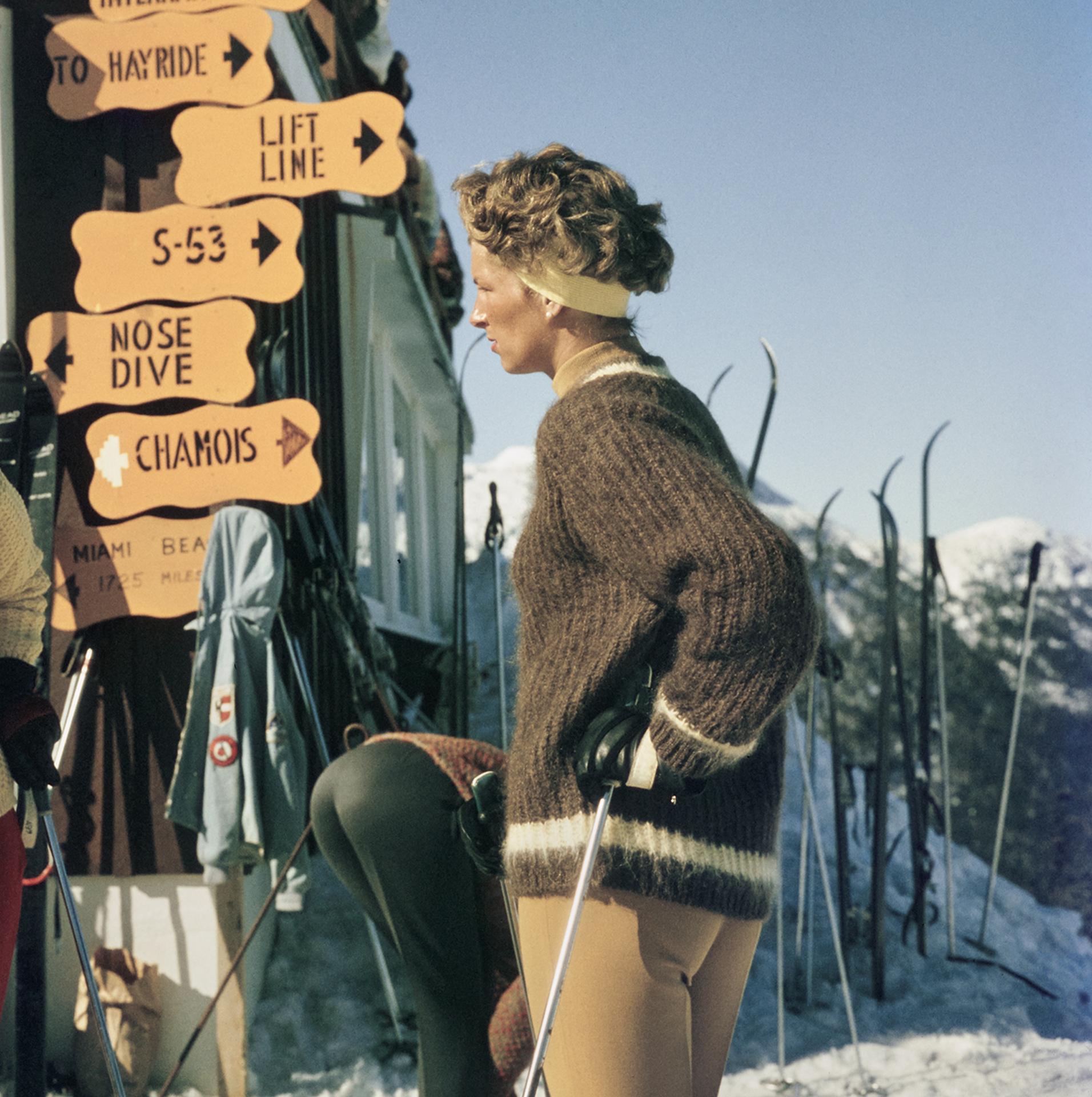 Skiing in Stowe, Vermont, Estate Edition, Winter Landscape Photograph For Sale 1